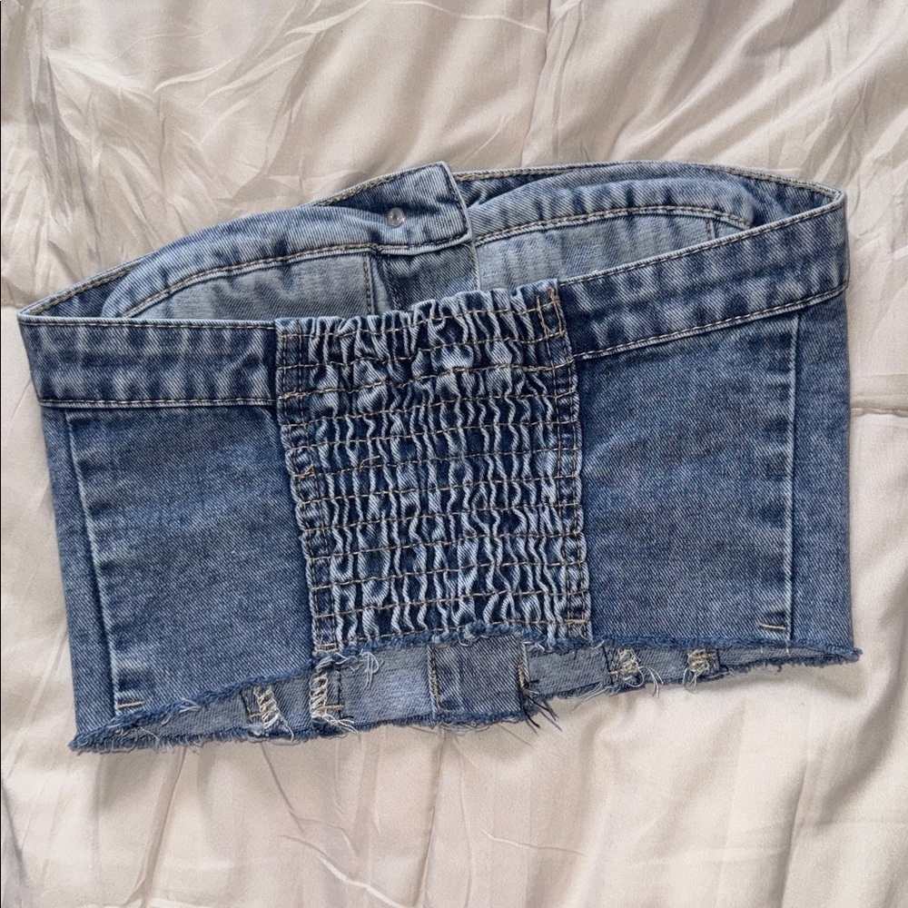 Denim Corset Top - Picture 3 of 4